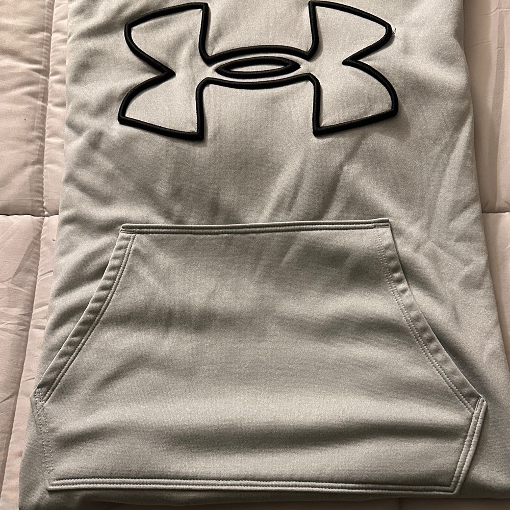 Under Armour Gray Hoodie with Black Logo - Picture 5 of 5